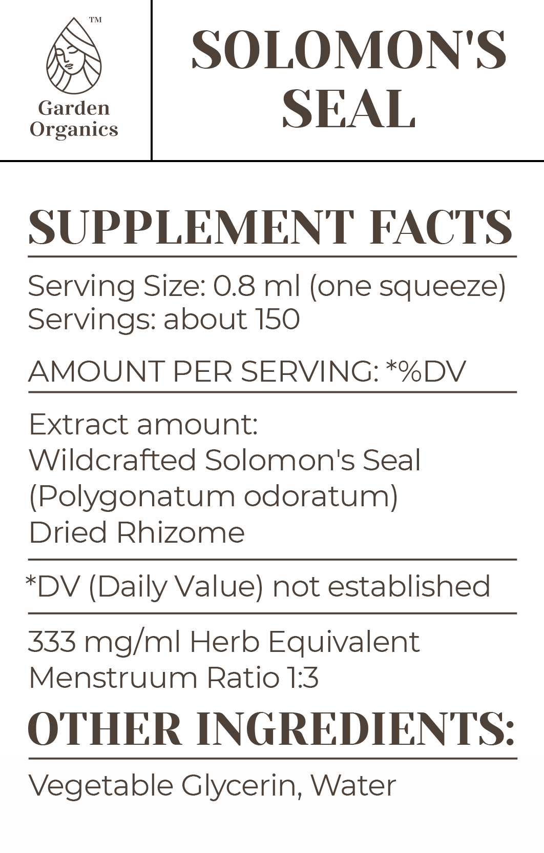 Buy Solomon's Seal Tincture online - Garden Organics