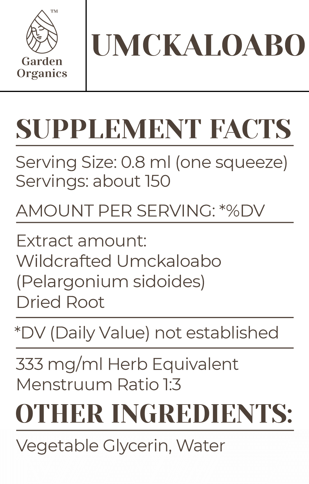 Buy Umckaloabo Tincture online - Garden Organics