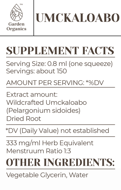 Buy Umckaloabo Tincture online - Garden Organics