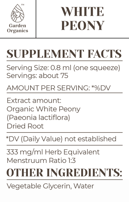 White Peony Tincture gardenixx Vitamins & Supplements gardenixx