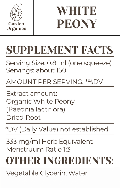 White Peony Tincture gardenixx Vitamins & Supplements gardenixx